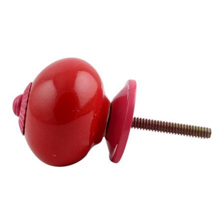 Solid Red Pink Fitting Ceramic Knob